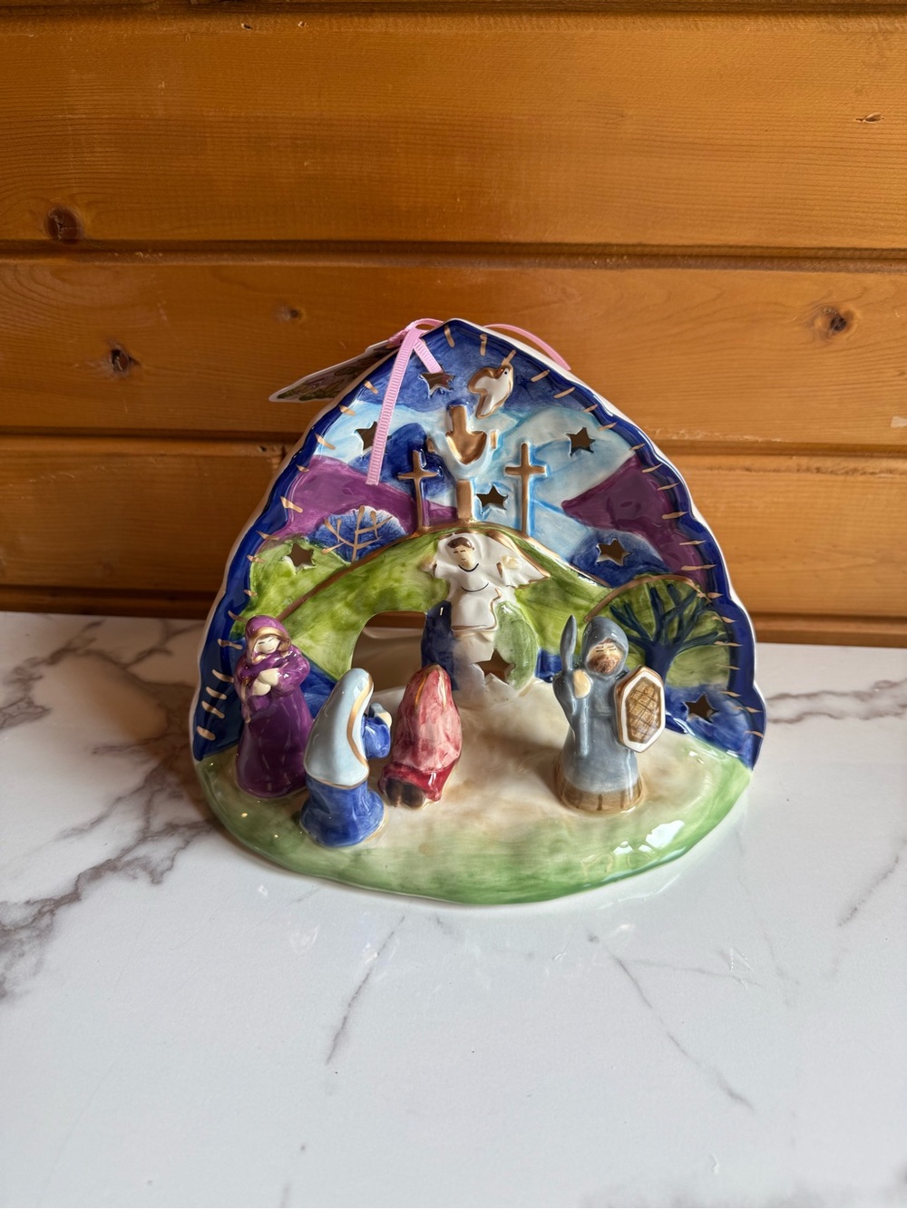 Ceramic Nativity Scene - Multicolor